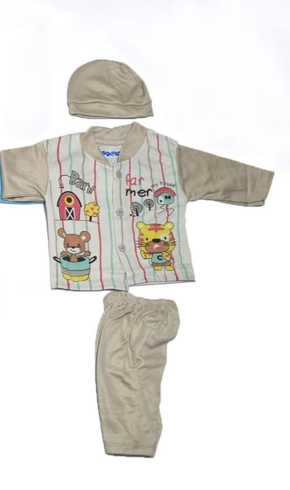 Product Name*: 3 Pcs New Born Baby Boy Suits - Pack Of 3