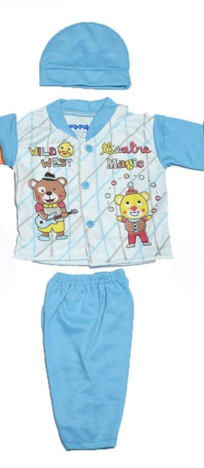 Product Name*: 3 Pcs New Born Baby Boy Suits - Pack Of 3