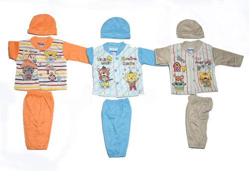 Product Name*: 3 Pcs New Born Baby Boy Suits - Pack Of 3